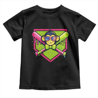 Party Monkey Baseball Drip Funny Animals Lover Toddler T Shirt
