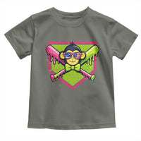 Party Monkey Baseball Drip Funny Animals Lover Toddler T Shirt