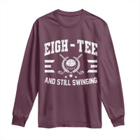 80th Birthday Golf Long Sleeve Shirt Funny Eigh Tee And Still Swinging 80 Years Old