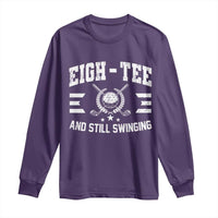 80th Birthday Golf Long Sleeve Shirt Funny Eigh Tee And Still Swinging 80 Years Old