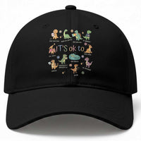 Dinosaur Autism Awareness Baseball Cap It Is Okay to Be Different Dino Lover