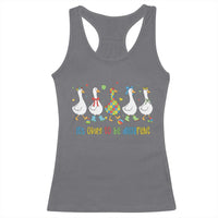 Funny Autistic Goose Racerback Tank Top It Is Okay To Be Different Autism Awareness