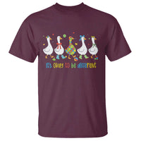Funny Autistic Goose T Shirt It Is Okay To Be Different Autism Awareness