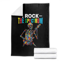 Autism Skeleton Rocker Throw Blanket I Rock The Spectrum Autism Awareness