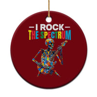 Autism Skeleton Rocker Ceramic Ornament I Rock The Spectrum Autism Awareness