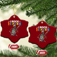 Autism Skeleton Rocker Ceramic Ornament I Rock The Spectrum Autism Awareness