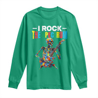 Autism Skeleton Rocker Long Sleeve Shirt I Rock The Spectrum Autism Awareness
