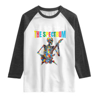 Autism Skeleton Rocker Raglan Shirt I Rock The Spectrum Autism Awareness