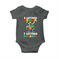 Funny 67 Autism Awareness Baby Onesie 6 Letters Autism 7 Letters Awesome Dabbing Puzzle