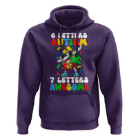Funny 67 Autism Awareness Hoodie 6 Letters Autism 7 Letters Awesome Dabbing Puzzle