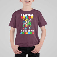 Funny 67 Autism Awareness T Shirt For Kid 6 Letters Autism 7 Letters Awesome Dabbing Puzzle