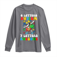 Funny 67 Autism Awareness Long Sleeve Shirt 6 Letters Autism 7 Letters Awesome Dabbing Puzzle