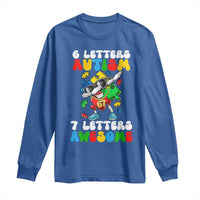 Funny 67 Autism Awareness Long Sleeve Shirt 6 Letters Autism 7 Letters Awesome Dabbing Puzzle