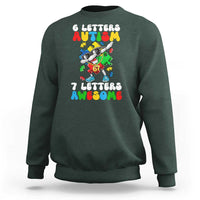 Funny 67 Autism Awareness Sweatshirt 6 Letters Autism 7 Letters Awesome Dabbing Puzzle