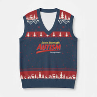 Funny Extra Strength Autism Acceptance Inappropriate Autism Meme V-Neck Knit Sweater Vest
