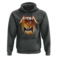 Autism Skeleton Rocker Hoodie Hardcore Rock Style Artwork