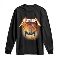 Autism Skeleton Rocker Long Sleeve Shirt Hardcore Rock Style Artwork