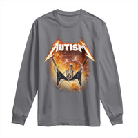 Autism Skeleton Rocker Long Sleeve Shirt Hardcore Rock Style Artwork