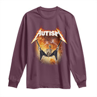 Autism Skeleton Rocker Long Sleeve Shirt Hardcore Rock Style Artwork
