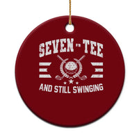90th Birthday Golf Ceramic Ornament Funny Nine Tee And Still Swinging 90 Years Old