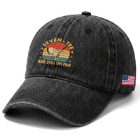 70th Birthday Golf Washed Cotton Baseball Cap Funny Seven Tee And Still On Par 70 Years Old