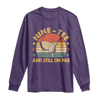 90th Birthday Golf Long Sleeve Shirt Funny Nine Tee And Still On Par 90 Years Old