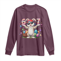 Funny Easter Day Six Seven 67 Bunny Boys Kids Long Sleeve Shirt