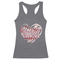 Baseball Grandma Racerback Tank Top Vintage Baseball Heart Game Day