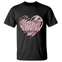 Baseball Grandma T Shirt Vintage Baseball Heart Game Day