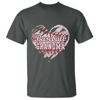 Baseball Grandma T Shirt Vintage Baseball Heart Game Day