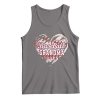 Baseball Grandma Tank Top Vintage Baseball Heart Game Day