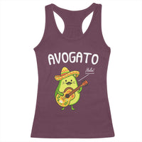 Funny Avocado Cat Avogato Racerback Tank Top Cinco De Mayo Mexican