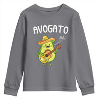 Funny Avocado Cat Avogato Youth Sweatshirt Cinco De Mayo Mexican