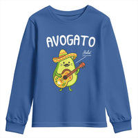 Funny Avocado Cat Avogato Youth Sweatshirt Cinco De Mayo Mexican