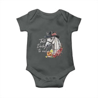Funny Horse Lover Talk Derby To Me Baby Onesie