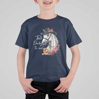 Funny Horse Lover Talk Derby To Me T Shirt For Kid