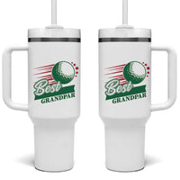 Golfing Dad Tumbler With Handle Best Grandpar Golf Ball Father's Day - Wonder Print Shop