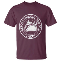 Tacos Lover T Shirt Keto I Thought You Said Taco - Wonder Print Shop
