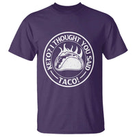 Tacos Lover T Shirt Keto I Thought You Said Taco - Wonder Print Shop