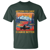 Funny Canoeing T Shirt Anything You Canoe I Canoe Better Retro Mountain River - Wonder Print Shop