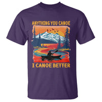 Funny Canoeing T Shirt Anything You Canoe I Canoe Better Retro Mountain River - Wonder Print Shop