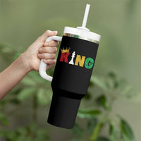 Funny Juneteenth King Tumbler With Handle Black Father Chess African American