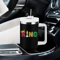 Funny Juneteenth King Tumbler With Handle Black Father Chess African American