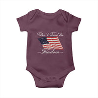 Funny Dont Tread On Freedom Baby Onesie Patriotic 4th Of July Vintage Betsy Ross Flag - Wonder Print Shop