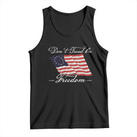Funny Dont Tread On Freedom Tank Top Patriotic 4th Of July Vintage Betsy Ross Flag - Wonder Print Shop