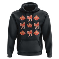 Happy Canada Day Hoodie Coquette Orange Bows Maple Leaf - Wonder Print Shop
