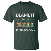 Funny Cruise Drinks T Shirt Blame It On The Drink Package Alcohol Cocktail - Wonder Print Shop