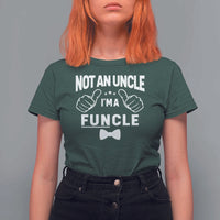 Funny Not An Uncle I'm A Funcle T Shirt For Women Vintage Ribbon Star - Wonder Print Shop