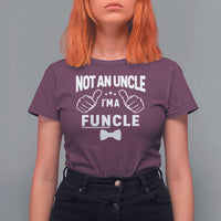 Funny Not An Uncle I'm A Funcle T Shirt For Women Vintage Ribbon Star - Wonder Print Shop
