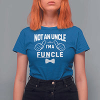 Funny Not An Uncle I'm A Funcle T Shirt For Women Vintage Ribbon Star - Wonder Print Shop